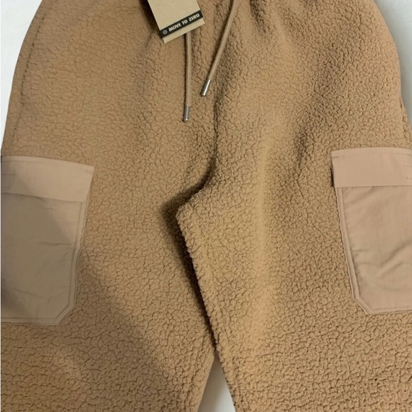 Nike Air Jordan High Pile Sherpa Brown Fleece Joggers Size S Men’s - Picture 4 of 5